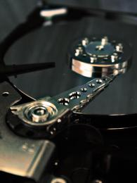 Inside hard disk drive